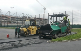 Einbau Asphaltdeckschicht